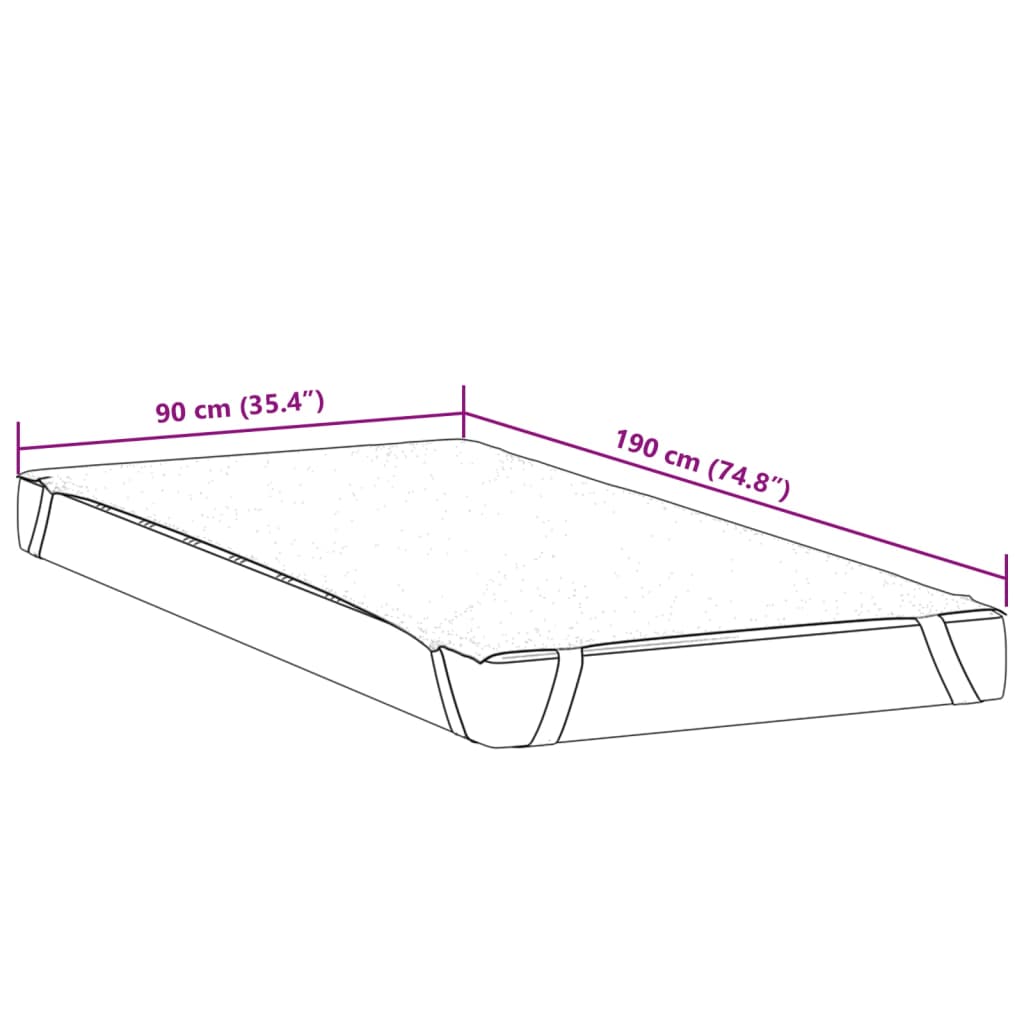 Protège-matelas blanc 90x190 cm imperméable Matelas vidaXL   