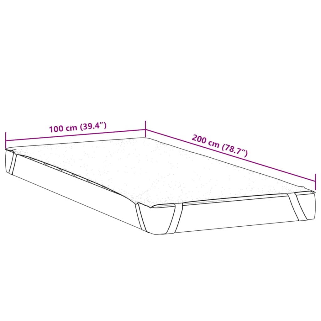 Protège-matelas blanc 100x200 cm imperméable Matelas vidaXL   