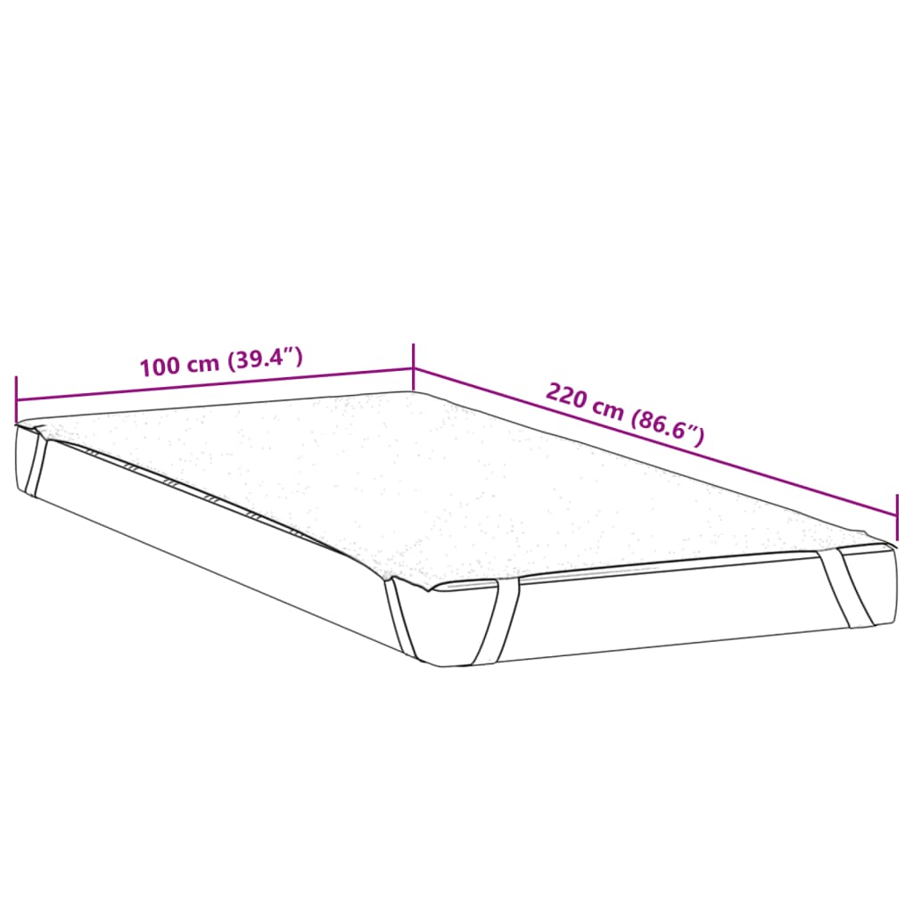 Protège-matelas blanc 100x220 cm imperméable Matelas vidaXL   