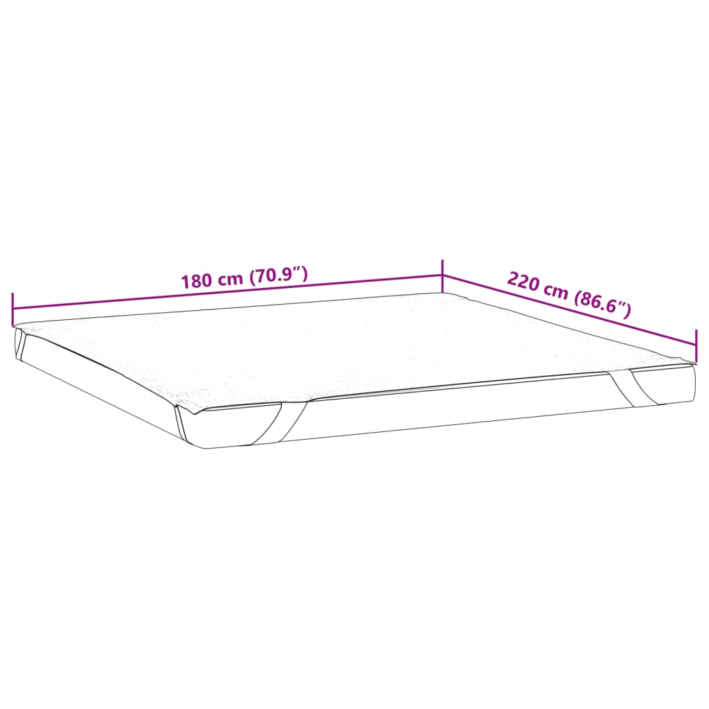 Protège-matelas blanc 180x220 cm imperméable Matelas vidaXL   