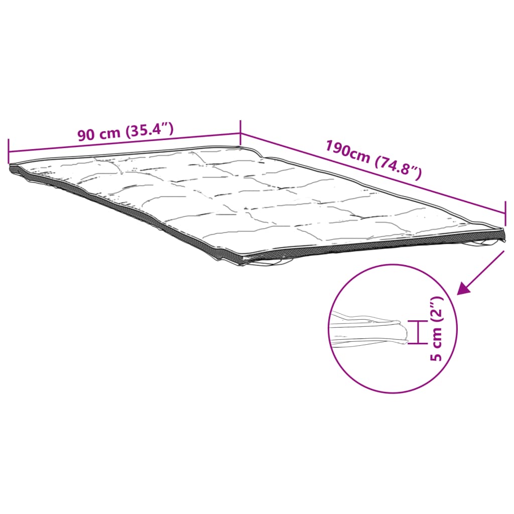 Protège-matelas blanc 90x190 cm Matelas vidaXL   