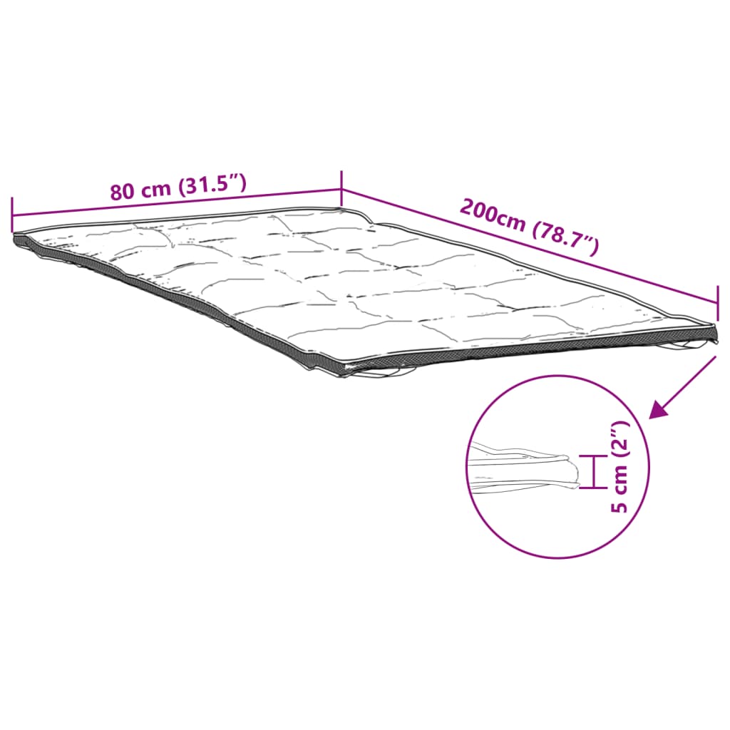 Protège-matelas blanc 80x200 cm Matelas vidaXL   