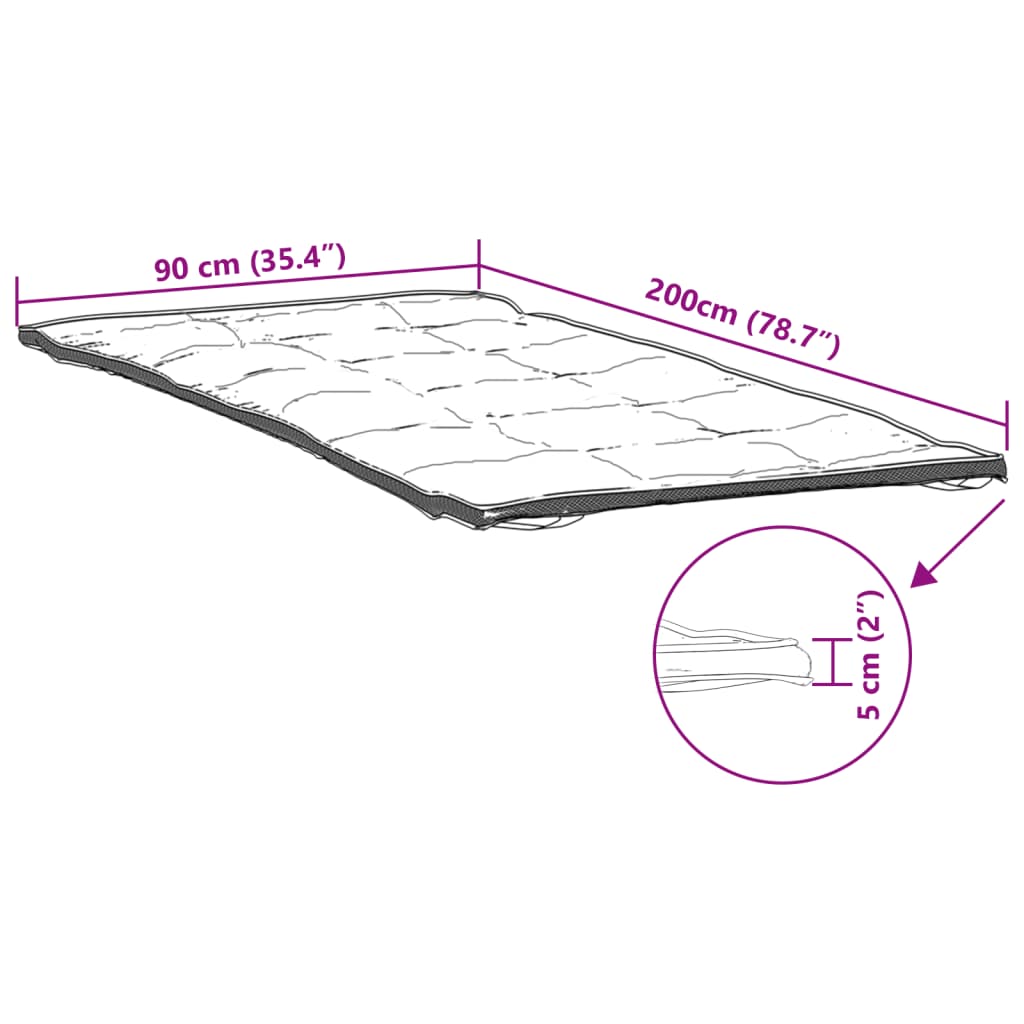 Protège-matelas blanc 90x200 cm Matelas vidaXL   