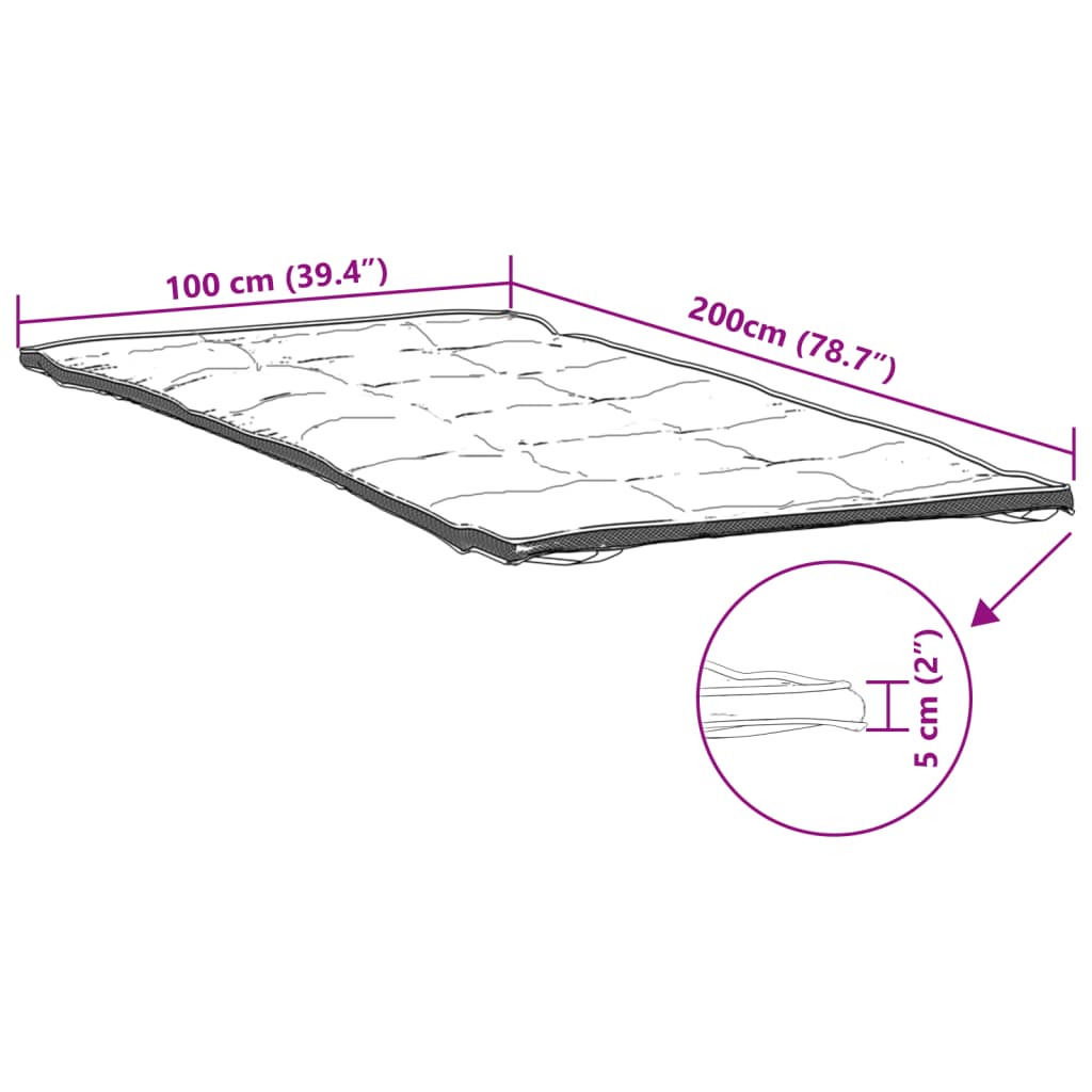 Protège-matelas blanc 100x200 cm Matelas vidaXL   