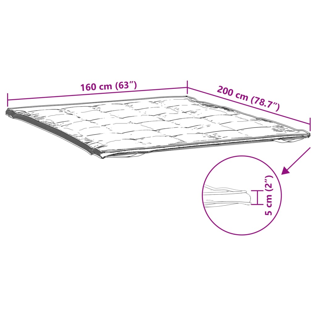 Protège-matelas blanc 160x200 cm Matelas vidaXL   