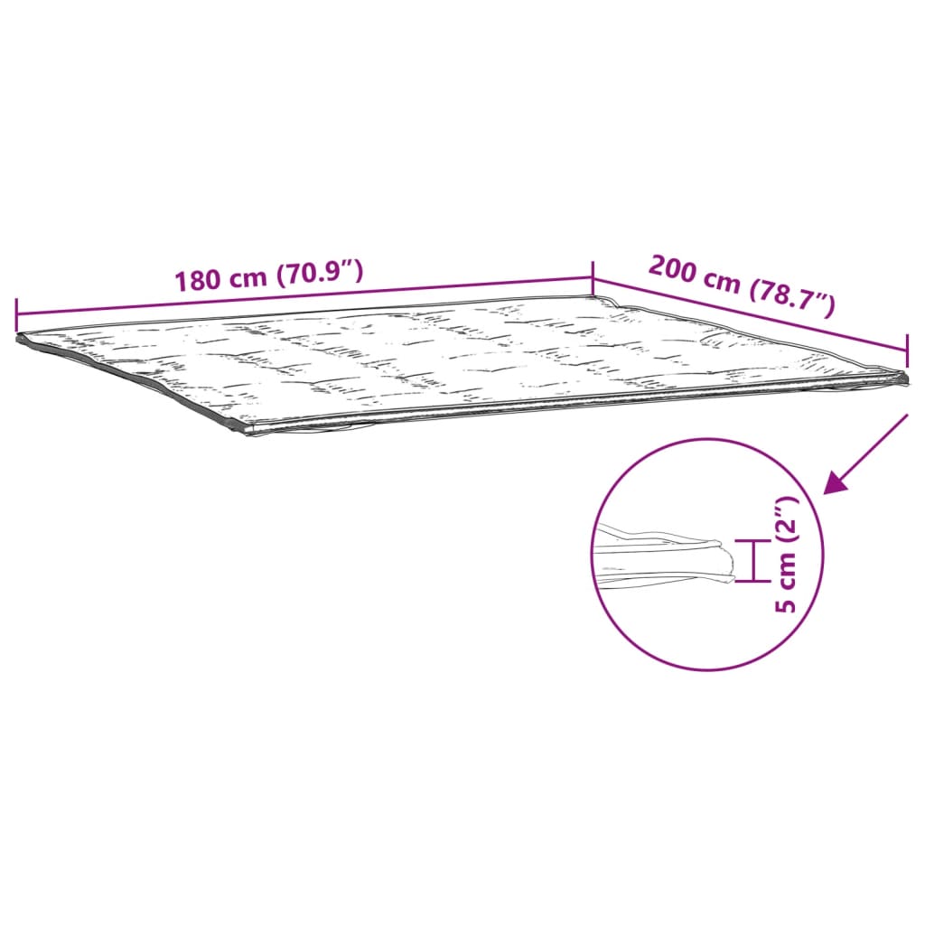 Protège-matelas blanc 180x200 cm Matelas vidaXL   