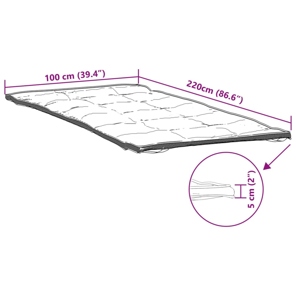 Protège-matelas blanc 100x220 cm Matelas vidaXL   