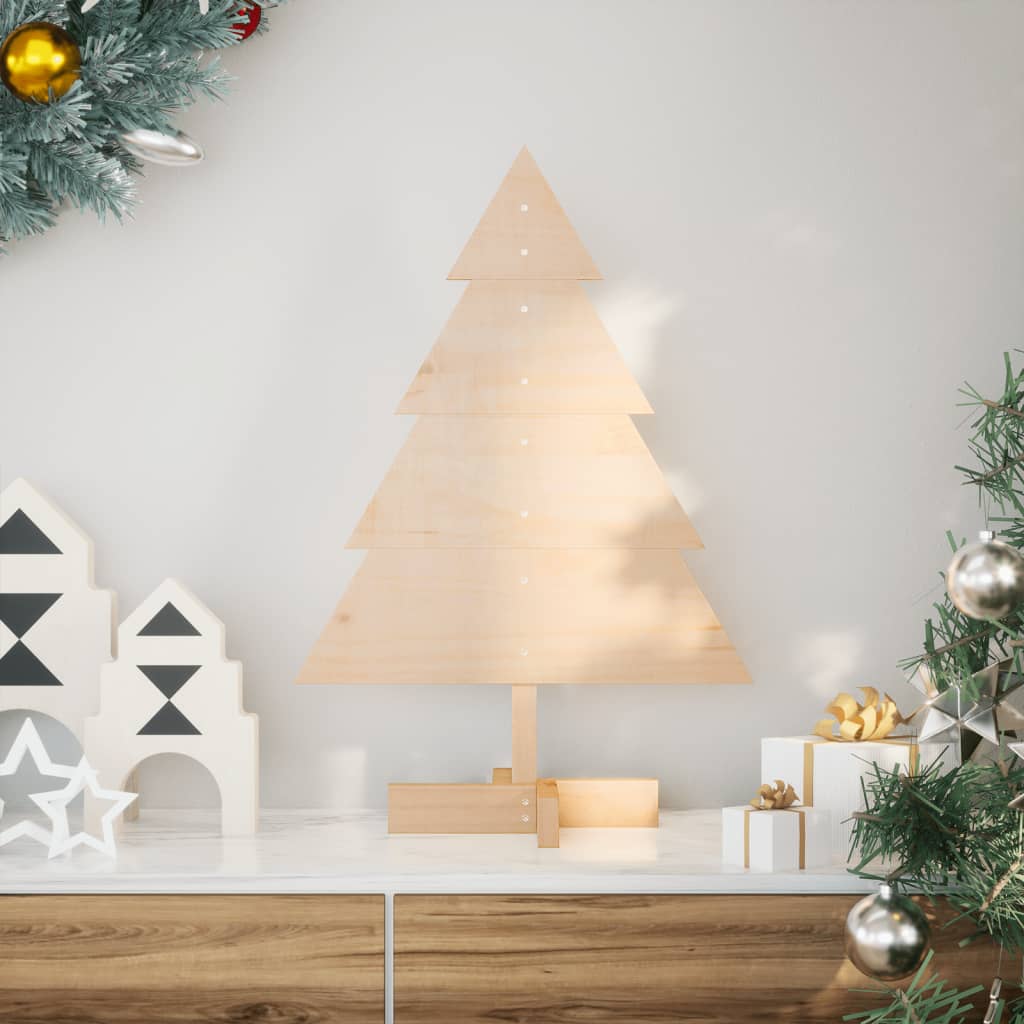 Arbre de Noël en bois pour décoration 70 cm bois massif - Xios Store SNC