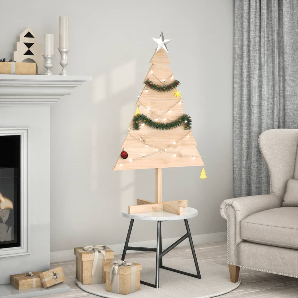 Arbre de Noël en bois pour décoration 110 cm bois massif - Xios Store SNC