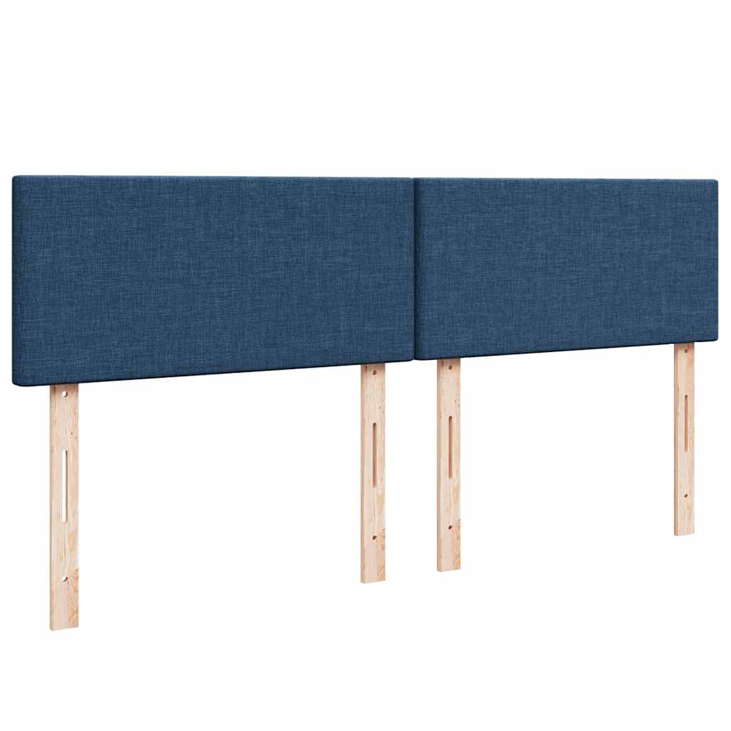 Cadre de lit ottoman avec matelas bleu 180x200 cm tissu Lits & cadres de lit vidaXL