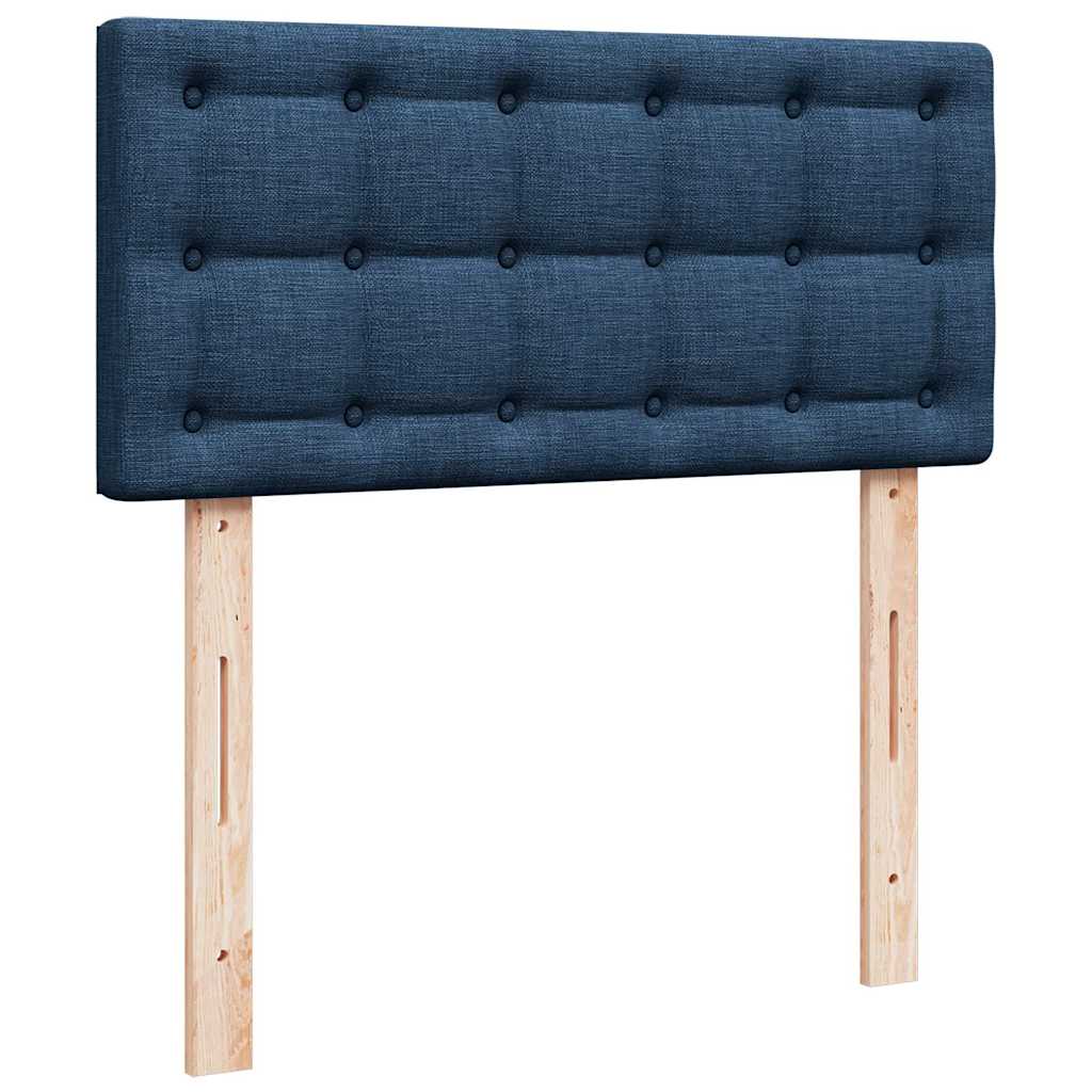 Cadre de lit ottoman avec matelas bleu 180x200 cm tissu Lits & cadres de lit vidaXL