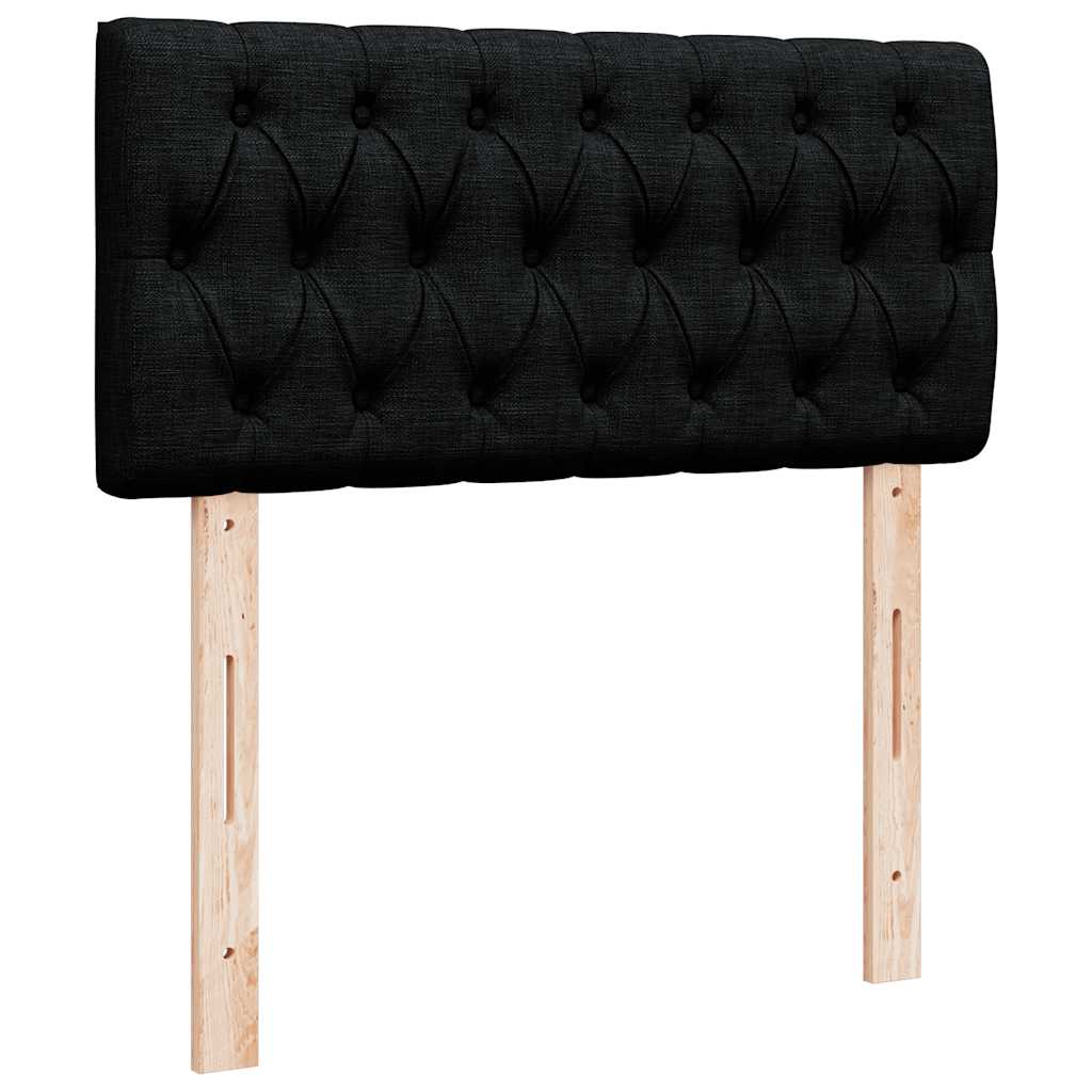 Cadre de lit ottoman avec matelas noir 160x200 cm tissu Lits & cadres de lit vidaXL