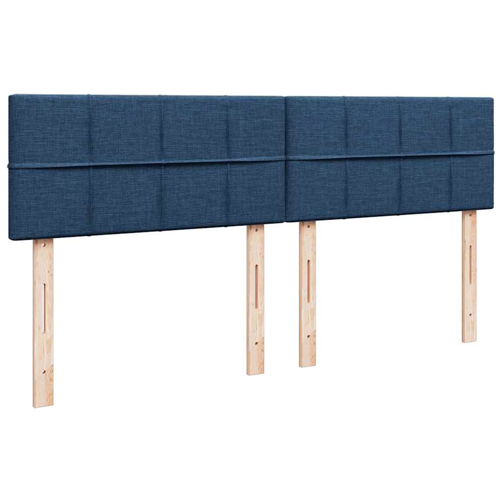 Cadre de lit ottoman avec matelas bleu 180x200 cm tissu Lits & cadres de lit vidaXL