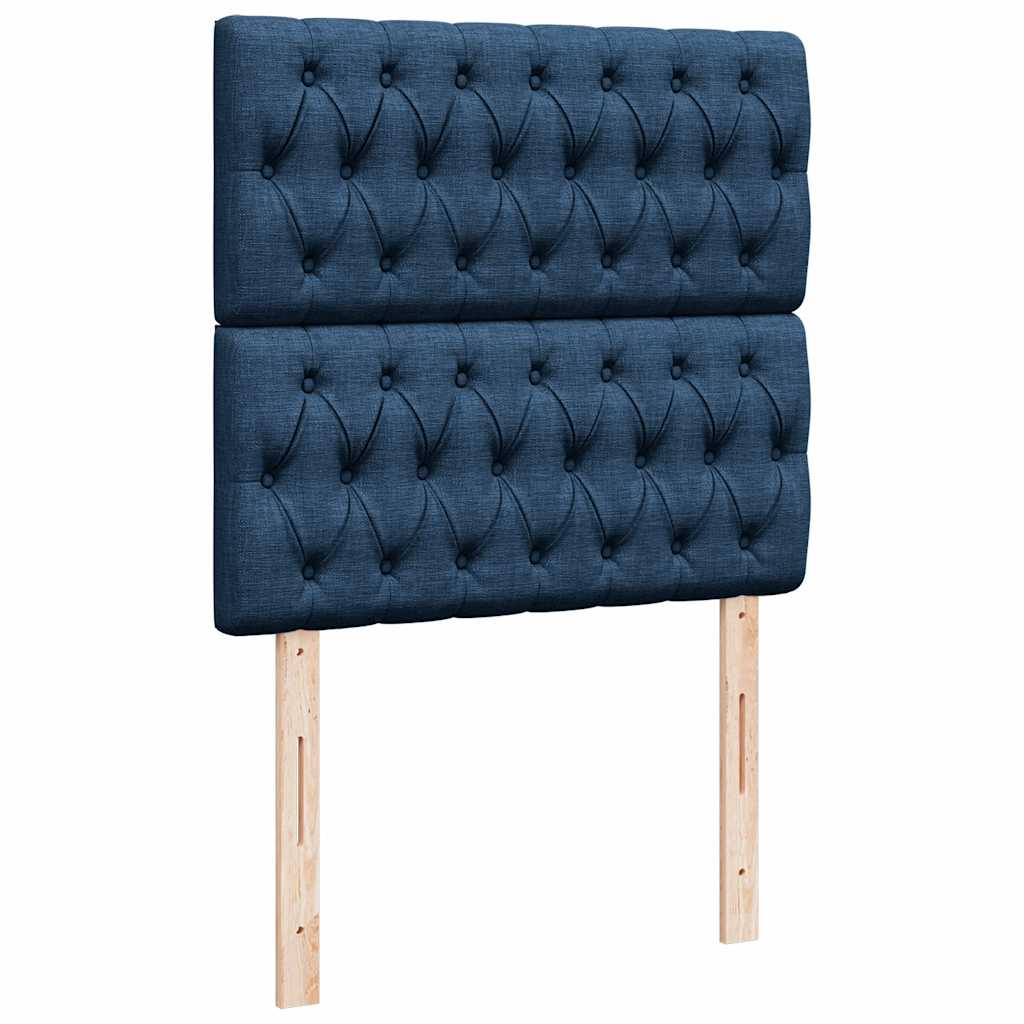 Cadre de lit ottoman avec matelas bleu 180x200 cm tissu Lits & cadres de lit vidaXL