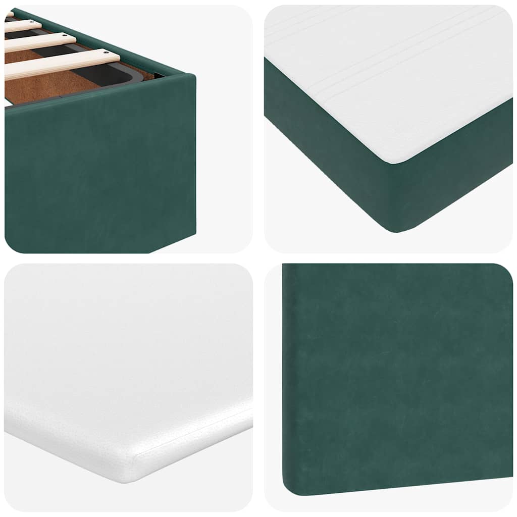 Cadre de lit ottoman avec matelas vert foncé 180x200cm velours Lits & cadres de lit vidaXL