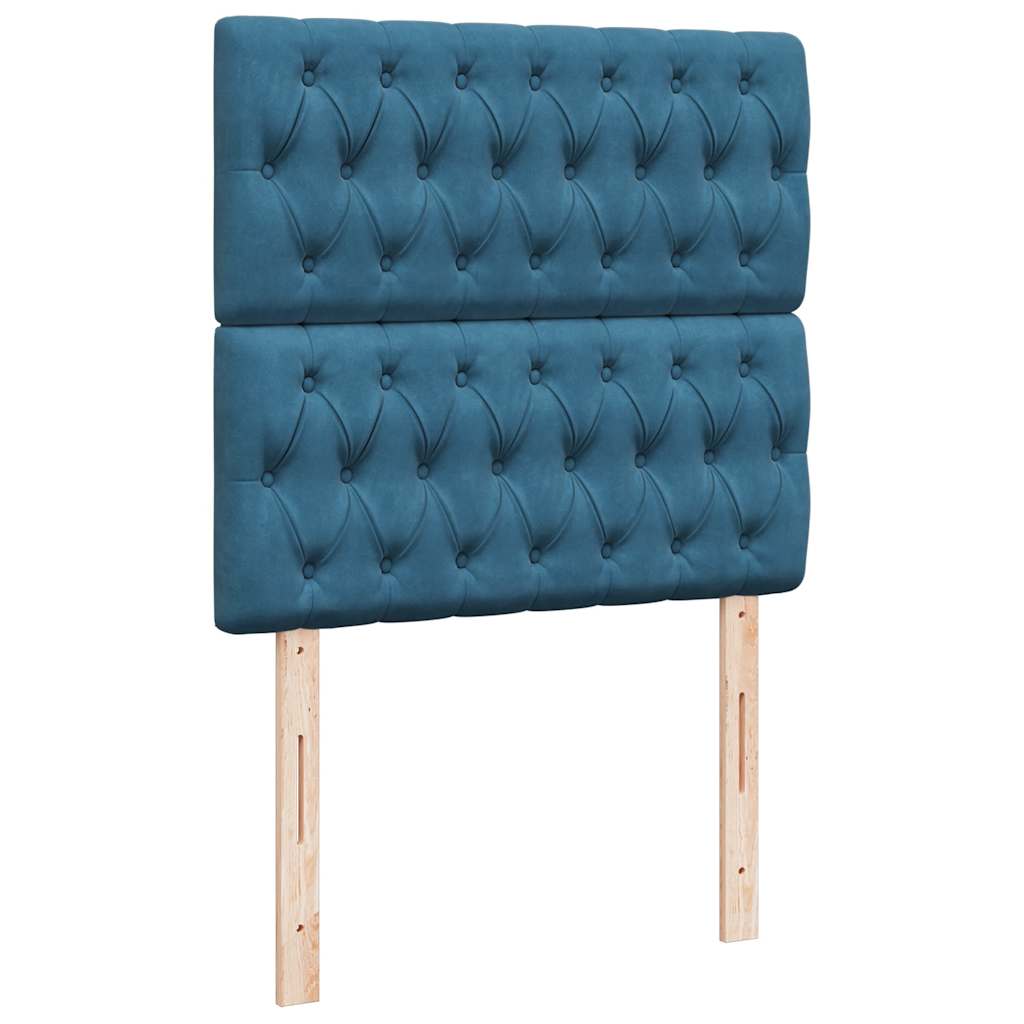 Cadre de lit ottoman avec matelas bleu foncé 160x200 cm velours Lits & cadres de lit vidaXL