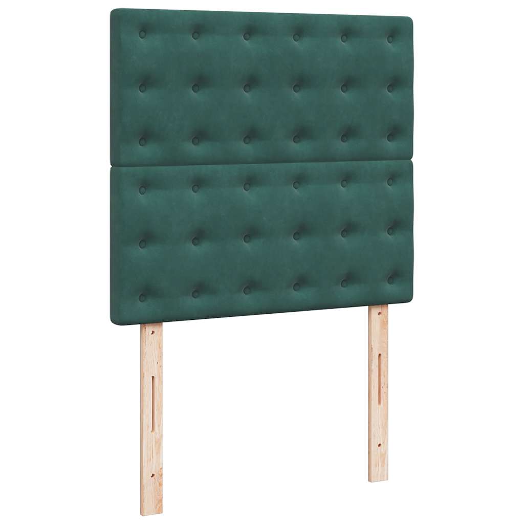 Cadre de lit ottoman avec matelas vert foncé 180x200cm velours Lits & cadres de lit vidaXL