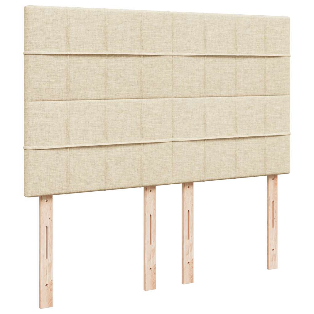 Cadre de lit ottoman avec matelas crème 140x190 cm tissu Lits & cadres de lit vidaXL