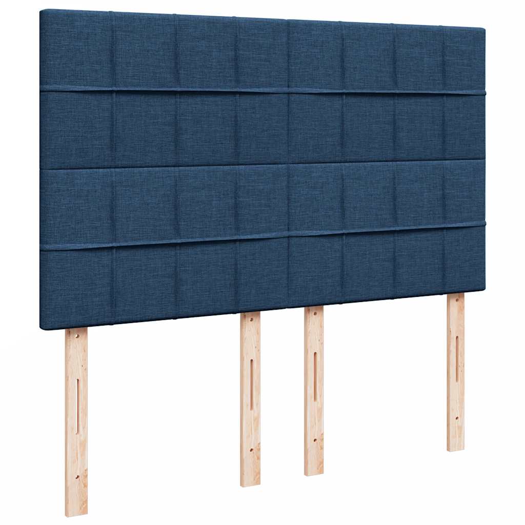 Cadre de lit ottoman avec matelas bleu 140x200 cm tissu Lits & cadres de lit vidaXL