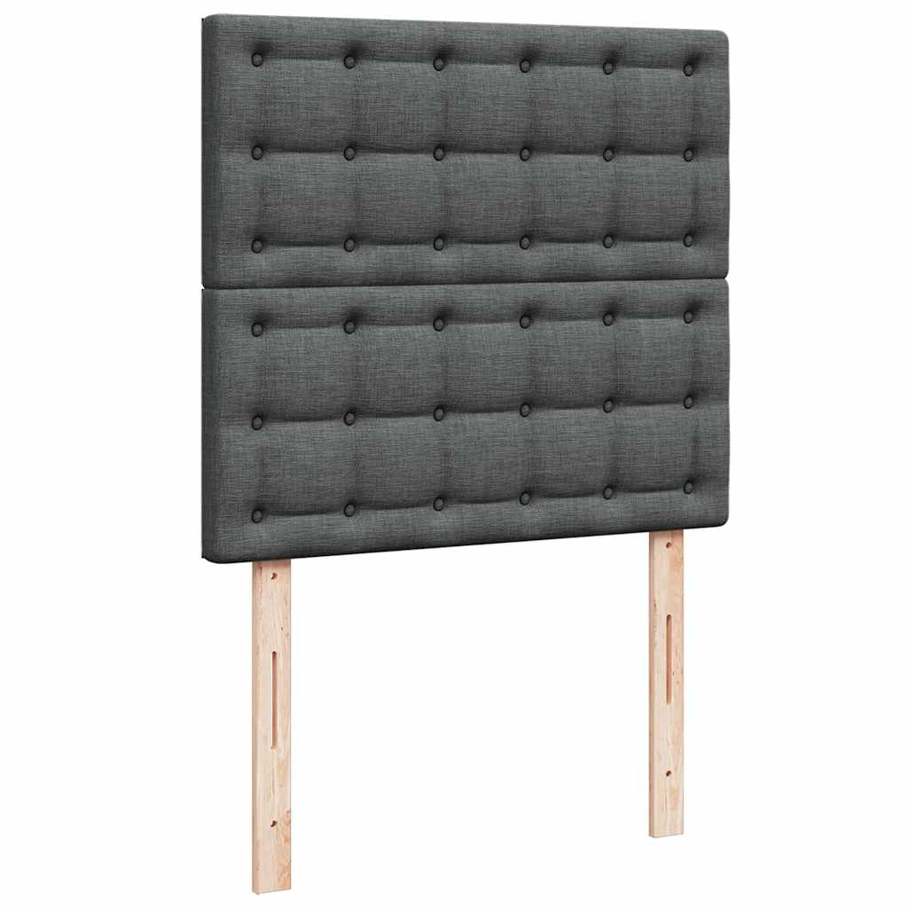 Cadre de lit ottoman avec matelas gris foncé 160x200cm tissu Lits & cadres de lit vidaXL