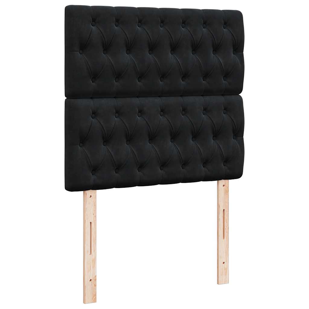 Cadre de lit ottoman avec matelas noir 160x200 cm velours Lits & cadres de lit vidaXL