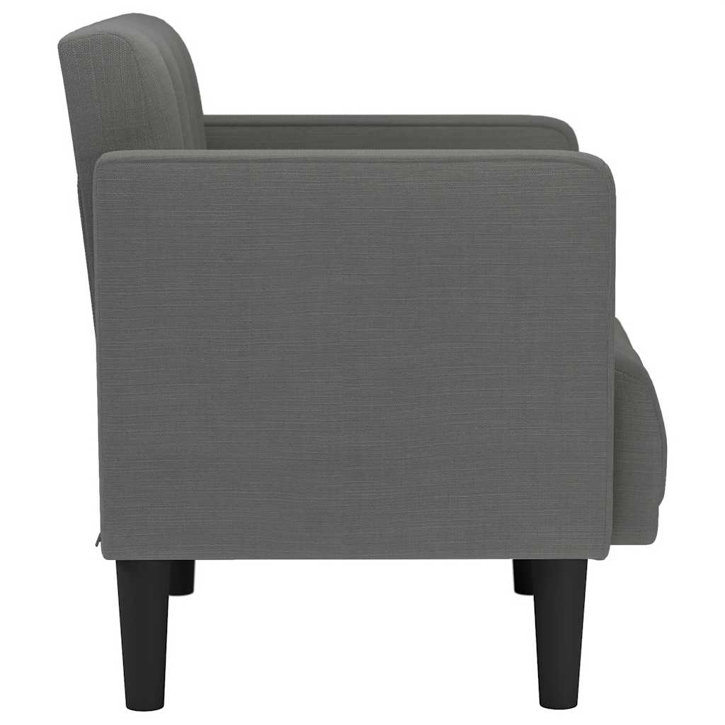 Canapé-chaise accoudoirs gris foncé 53 cm tissu Fauteuils vidaXL