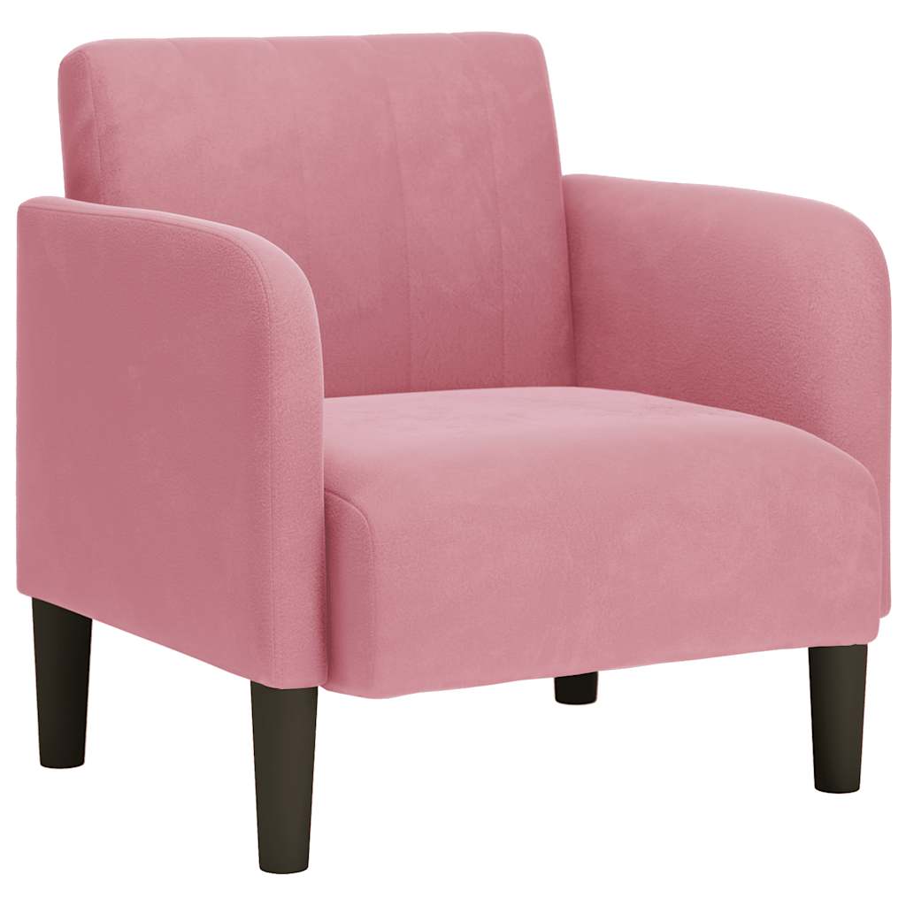 Fauteuil avec accoudoirs rose 54 cm velours Fauteuils vidaXL