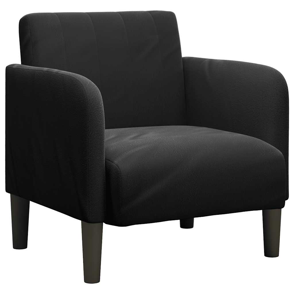 Fauteuil avec accoudoirs noir 54 cm velours Fauteuils vidaXL