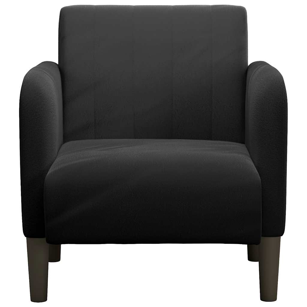 Fauteuil avec accoudoirs noir 54 cm velours Fauteuils vidaXL