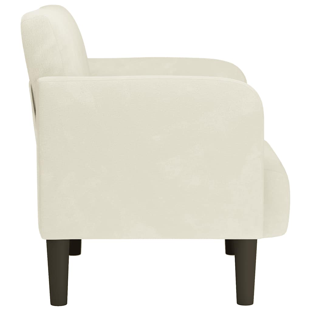 Fauteuil avec accoudoirs crème 54 cm velours Fauteuils vidaXL