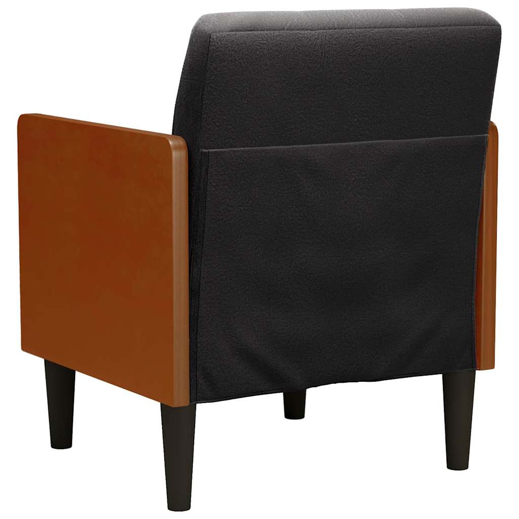 Fauteuil avec accoudoirs noir 55 cm velours Fauteuils vidaXL