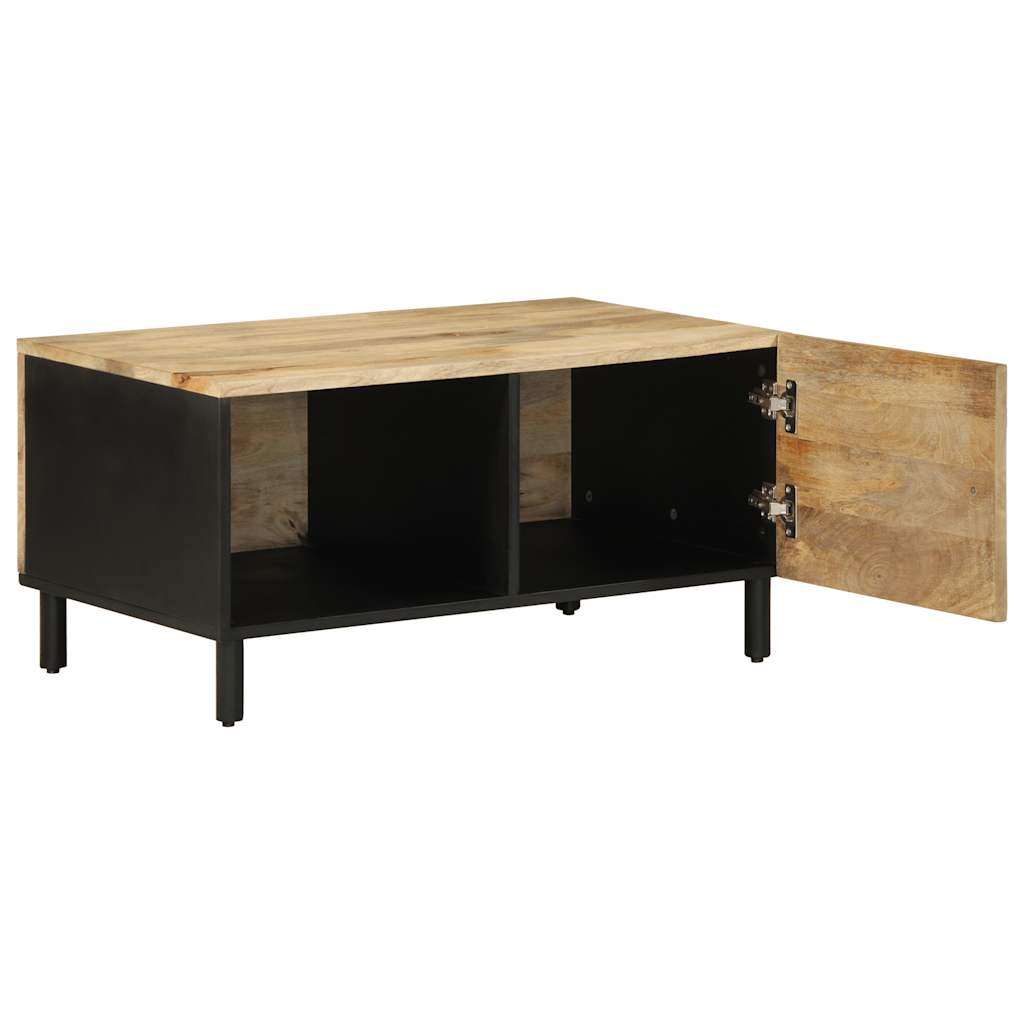 Table basse noir 80x50x40 cm bois de manguier massif brut Tables basses vidaXL   