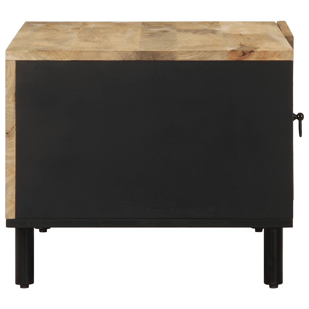 Table basse noir 80x50x40 cm bois de manguier massif brut Tables basses vidaXL   