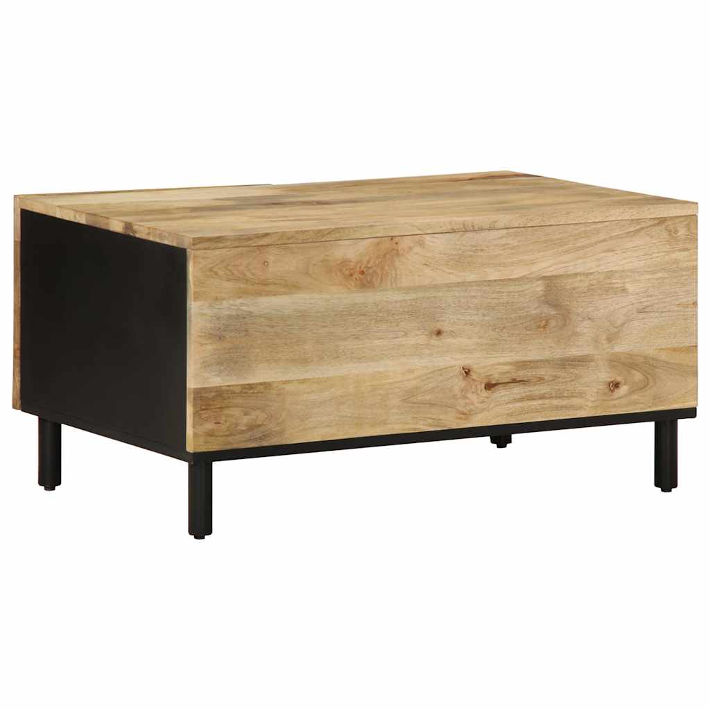 Table basse noir 80x50x40 cm bois de manguier massif brut Tables basses vidaXL   