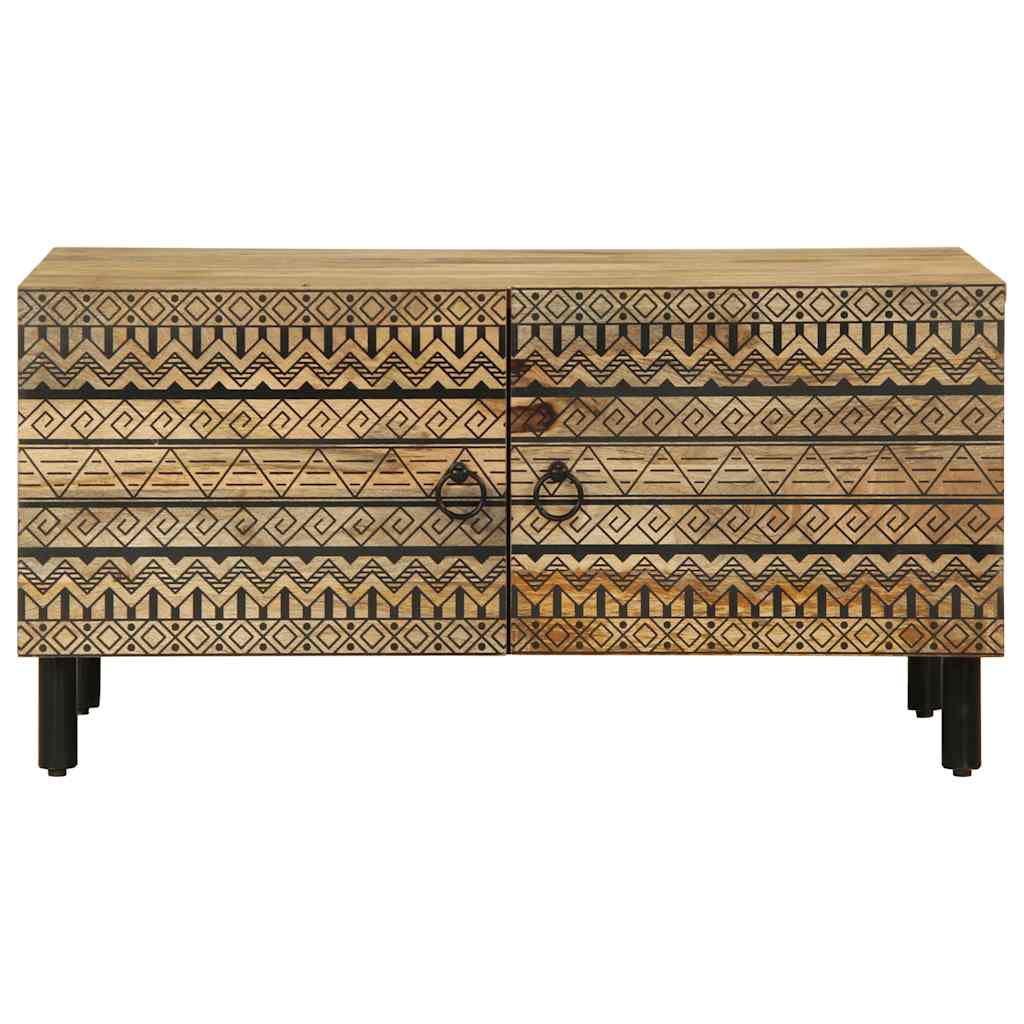 Table basse noir 80x50x40 cm bois de manguier massif brut Tables basses vidaXL   