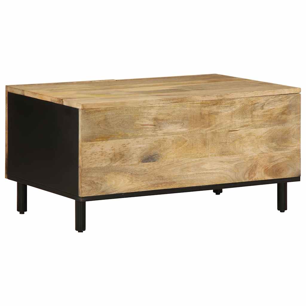 Table basse noir 80x50x40 cm bois de manguier massif brut Tables basses vidaXL   