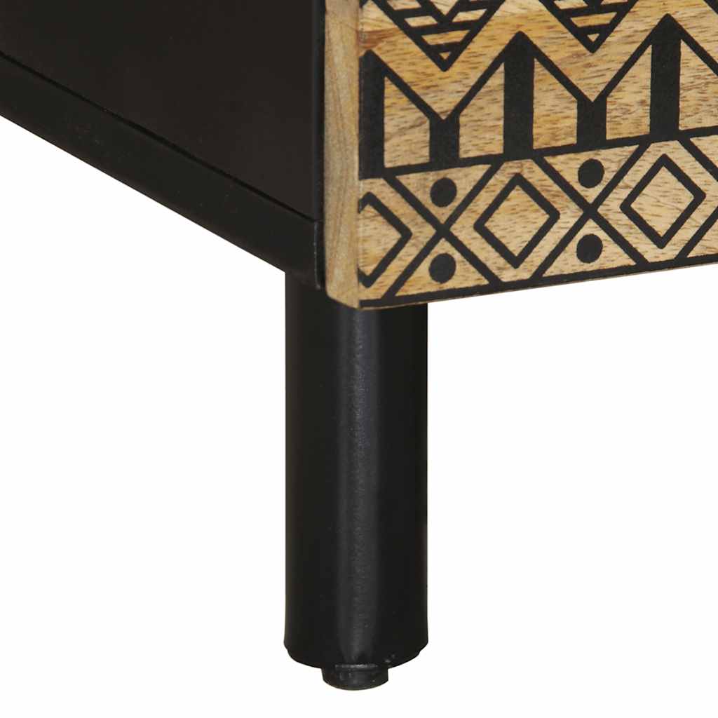 Table basse noir 80x50x40 cm bois de manguier massif brut Tables basses vidaXL   