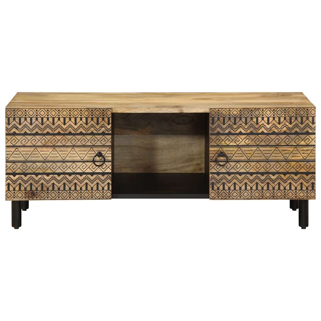 Table basse noir 100x54x40 cm bois massif de manguier brut Tables basses vidaXL   