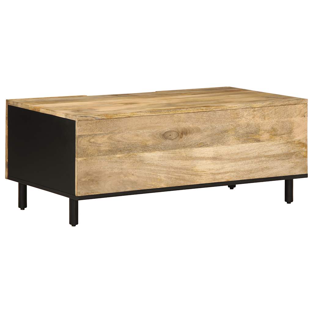 Table basse noir 100x54x40 cm bois massif de manguier brut Tables basses vidaXL   