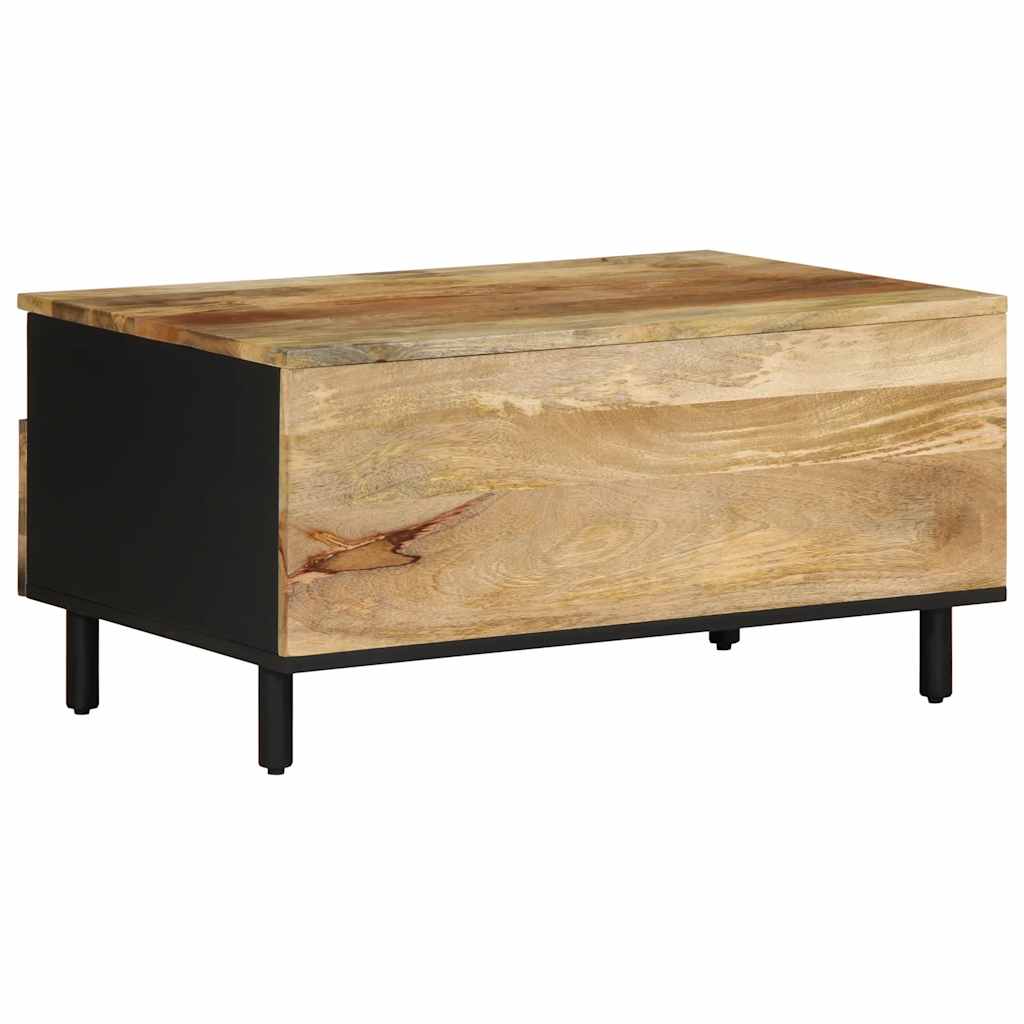 Table basse noir 80x54x40 cm bois massif de manguier brut Tables basses vidaXL   