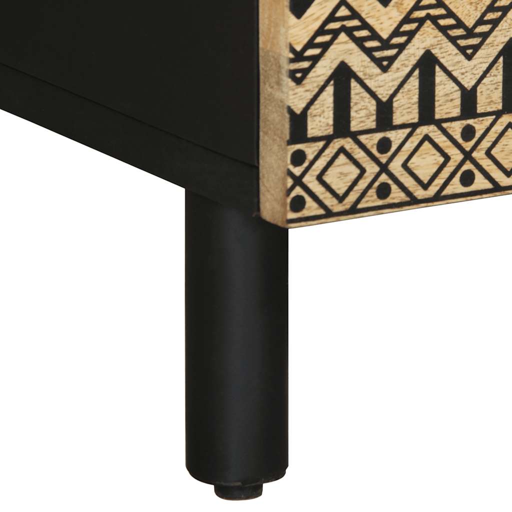 Table basse noir 80x54x40 cm bois massif de manguier brut Tables basses vidaXL   