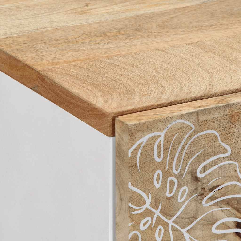 Table de chevet 40x33,5x46 cm bois de manguier solide Tables de chevet vidaXL