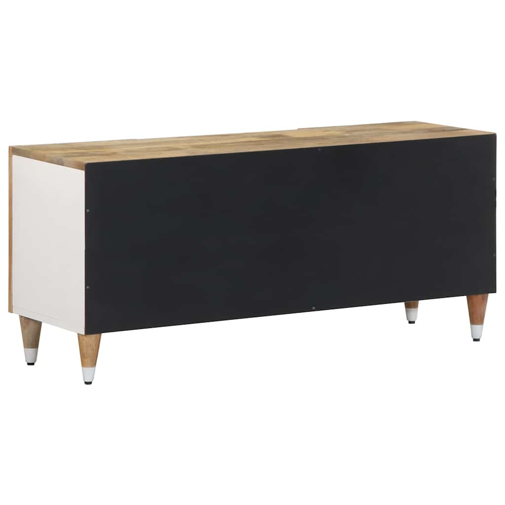 Meuble TV 105x33,5x46 cm bois massif de manguier Fixations & meubles de rangement multimédia vidaXL