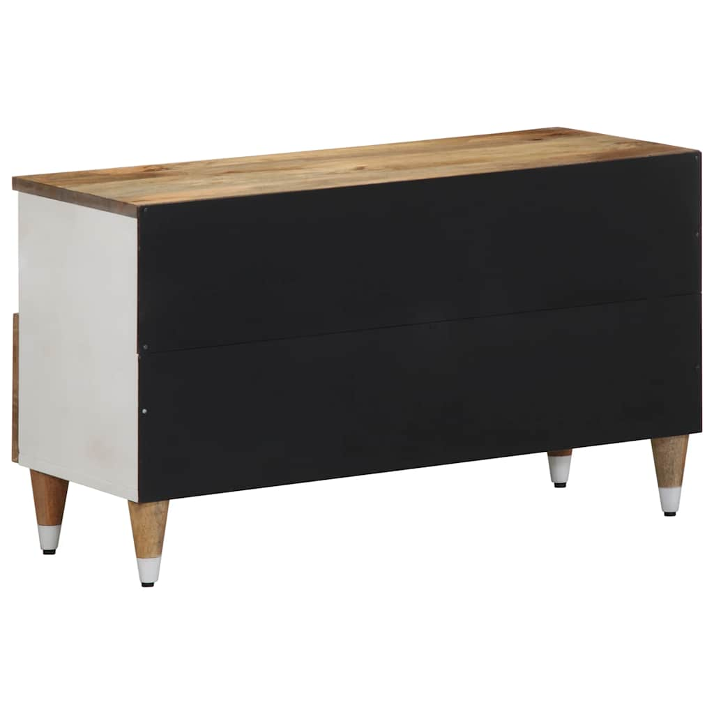 Meuble TV 80x33,5x46 cm bois massif de manguier Fixations & meubles de rangement multimédia vidaXL