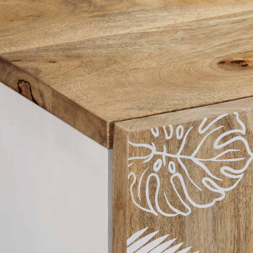 Buffet 40x33,5x75 cm bois de manguier massif Fixations & meubles de rangement multimédia vidaXL