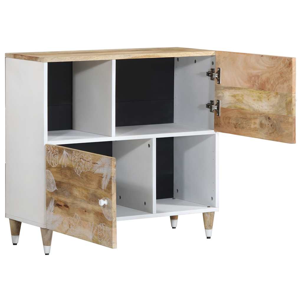 Buffet 80x33,5x75 cm bois massif de manguier Fixations & meubles de rangement multimédia vidaXL