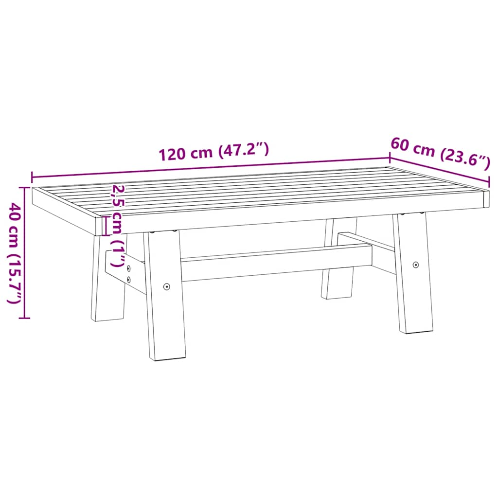 Table basse NOAIN pieds en forme de A 120x60x40 cm massif pin Tables basses vidaXL   