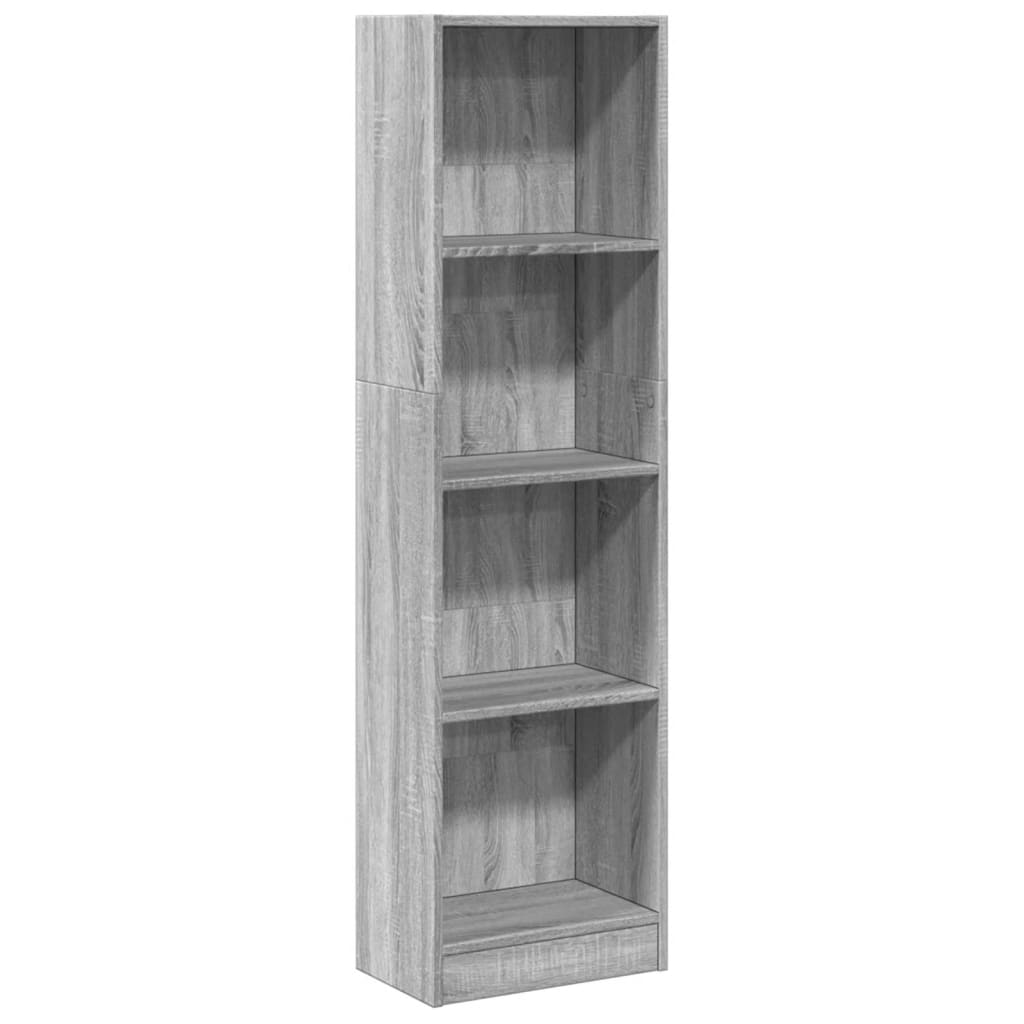 Bibliothèque sonoma gris 40x24x143 cm bois d'ingénierie