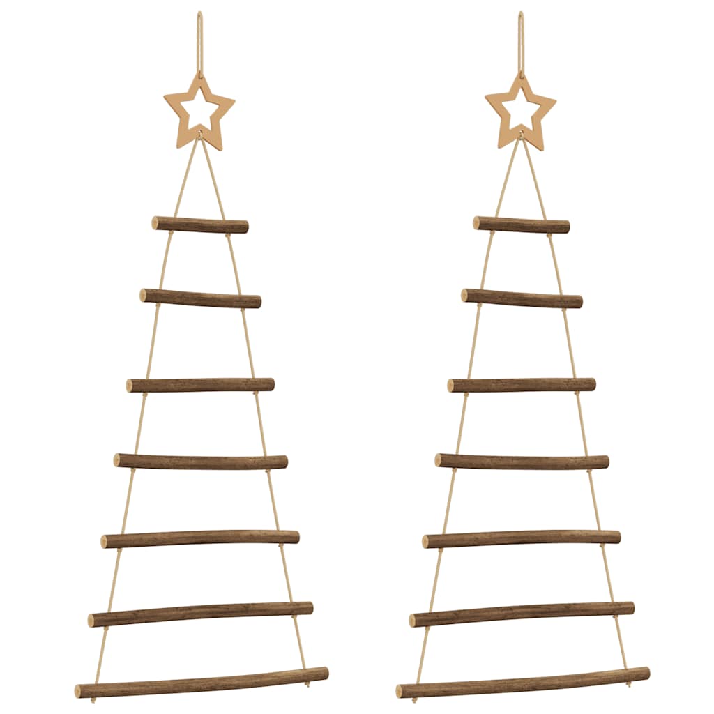 vidaXL Arbres de noël suspendus et étoiles supérieures 2 pcs 42x90 cm - Xios Store SNC