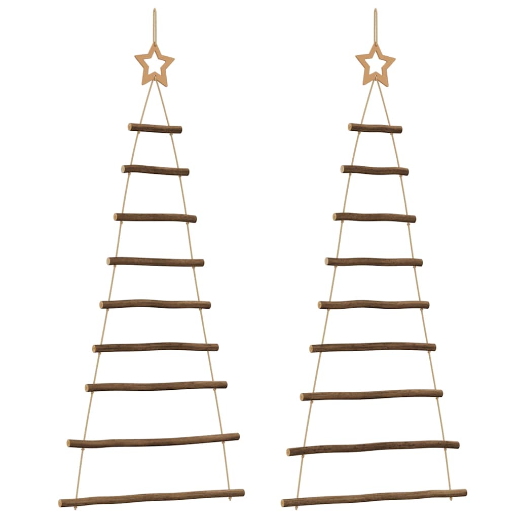 vidaXL Arbres de noël suspendus et étoiles supérieures 2 pcs 55x120 cm - Xios Store SNC